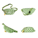 Checkerboard Crossbody Bag Oxford Chest Bag