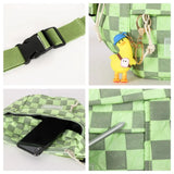 Checkerboard Crossbody Bag Oxford Chest Bag