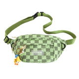 Checkerboard Crossbody Bag Oxford Chest Bag