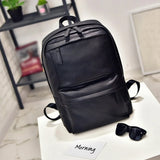 Leather Laptop Backpack Women Men Travel School Rucksack