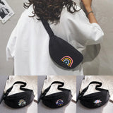 Outdoor Sports Messenger Chest Bag with Teacher Printing Pockets