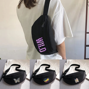 Leopard Print Waist Bag Outdoor Sports Youth Riding Chest Bag