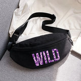 Leopard Print Waist Bag Outdoor Sports Youth Riding Chest Bag