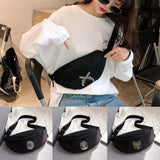 Outdoor Sports Waist Bag Skull Print Messenger Bag