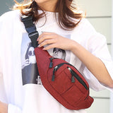 Outdoor Sports Waterproof Waist Bags Men's Women's Canvas Messenger Bags