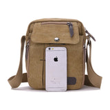 Casual Small Messenger Bag Canvas Shoulder Bag Outdoor Travel Bag
