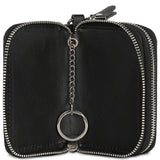 Unisex 2-Compartment Key Case with Zipper Closure
