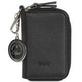 Unisex 2-Compartment Key Case with Zipper Closure