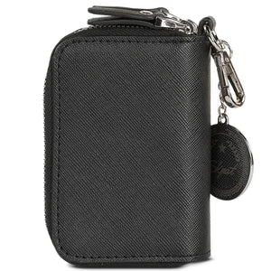 Unisex 2-Compartment Key Case with Zipper Closure