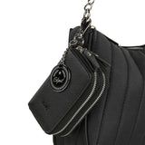 Unisex 2-Compartment Key Case with Zipper Closure