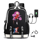 Men's Zero Two Printed USB Rechargeable Waterproof Nylon Backpack