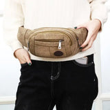 Canvas Belt Bag Outdoor Sports Multifunctional Phone Bag