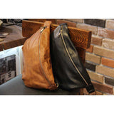 Men's Chest Bag PU Shoulder Bag Sports Diagonal Bag Waist Bag