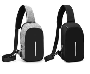 Men's Anti-Theft Messenger Bag with USB Charging