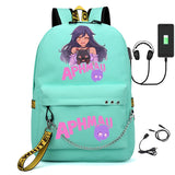 Canvas USB Laptop Bag Backpack with Pencil Case