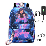 Canvas USB Laptop Bag Backpack with Pencil Case