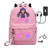 Canvas USB Laptop Bag Backpack with Pencil Case