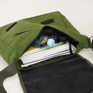 Men's Vintage Canvas Messenger Bag Shoulder Crossbody Tool Bag