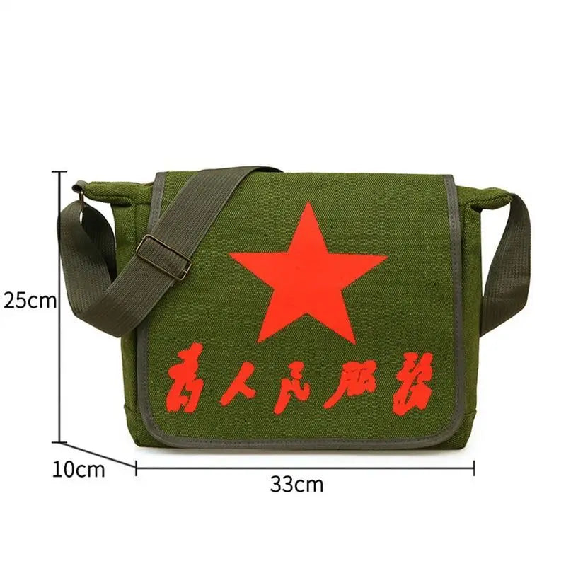 Men's Vintage Canvas Messenger Bag Shoulder Crossbody Tool Bag