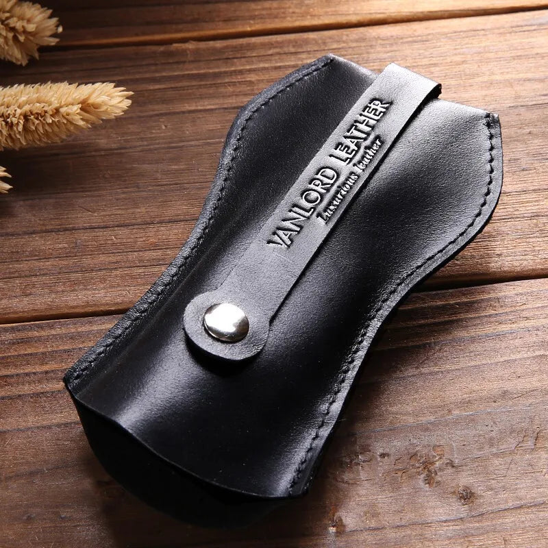 Men's Leather Mini Car Key Bag Small Waist Pull Large Capacity