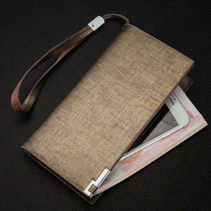 Men's Long Wallet Zipper Clutch Bag Multifunctional European Style