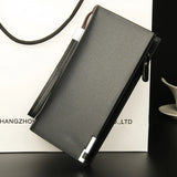 Men's Long Wallet Zipper Clutch Bag Multifunctional European Style