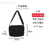 Canvas Messenger Bag Unisex Postman Shoulder Bag