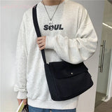 Canvas Messenger Bag Unisex Postman Shoulder Bag