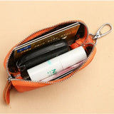 Men's Leather Key Wallet Organizer Zipper Pouch Keychain Holder