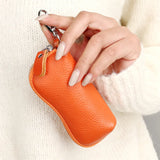 Men's Leather Key Wallet Organizer Zipper Pouch Keychain Holder