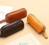 Men's Leather Key Wallet Organizer Zipper Pouch Keychain Holder