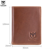 Men's Short Leather Wallet Anti-Theft Brush Wallet with Multi-card Slots