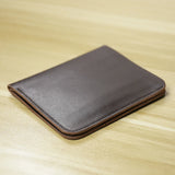 Men's Ultra-Thin Leather Clip Wallet Soft Brown Bag