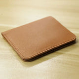 Men's Ultra-Thin Leather Clip Wallet Soft Brown Bag