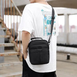 Men's Nylon Shoulder Bag Small Backpack Business Handbag