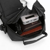 Men's Nylon Shoulder Bag Small Backpack Business Handbag