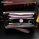 Men's Long Wallet Buckle Embossed Trifold Business 596