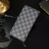 Men's Long Wallet Buckle Embossed Trifold Business 596