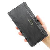 Men's PU Leather Wallet Long Business Handbag