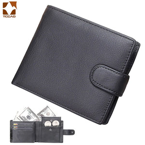 Men's Leather Short Wallet Hasp Purse Male Billetera Hombre