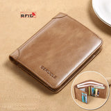 Men's Leather Short Hasp Wallet Purse