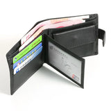 Men's Leather Short Hasp Wallet Purse