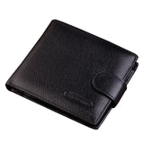 Men's Leather Short Hasp Wallet Purse