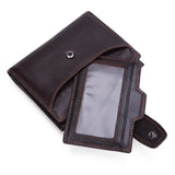 Men's Oil Wax Leather Double Zipper Wallet