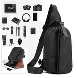Men's Waterproof Chest Bag Large Capacity Single Shoulder Business Messenger