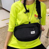 Canvas Shoulder Bag Big Capacity Belt Pouch Crossbody Pack
