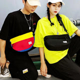 Canvas Shoulder Bag Big Capacity Belt Pouch Crossbody Pack