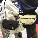 Canvas Shoulder Bag Big Capacity Belt Pouch Crossbody Pack