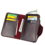 Men's Leather Clutch Bag Wallet with Magnetic Snap
