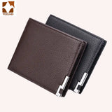 Men Wallet Thin Small Purse Mini Short PU Leather